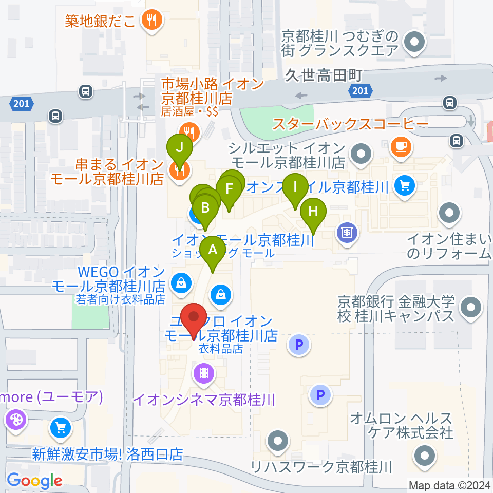 FMおとくに周辺のカフェ一覧地図