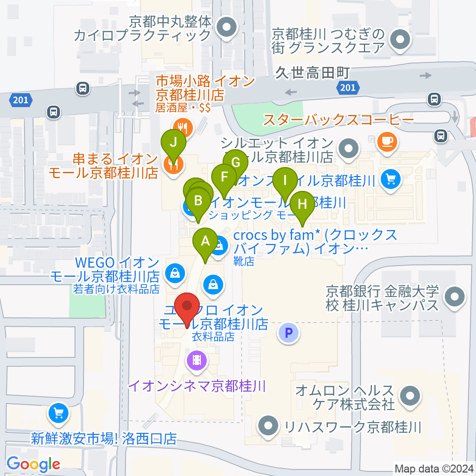 FMおとくに周辺のカフェ一覧地図