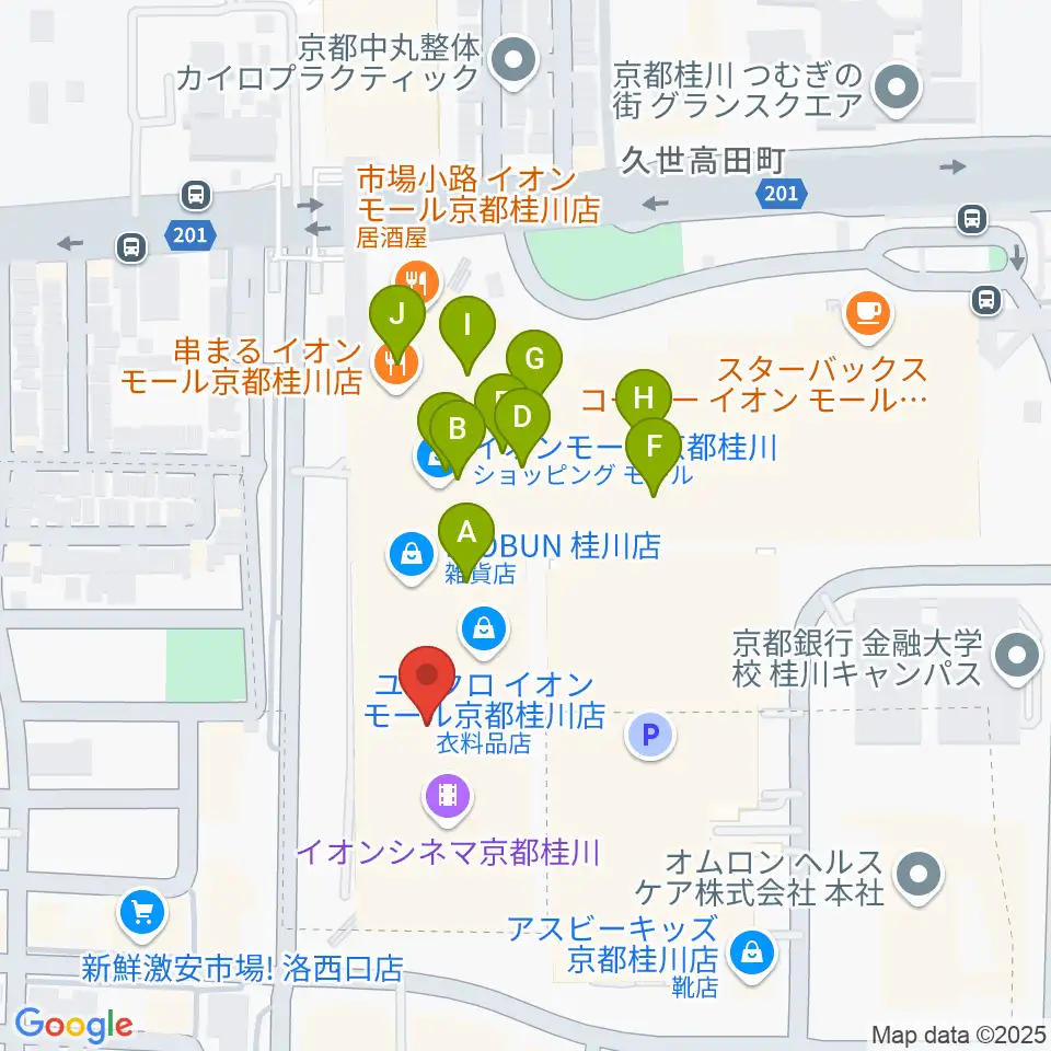 FMおとくに周辺のカフェ一覧地図