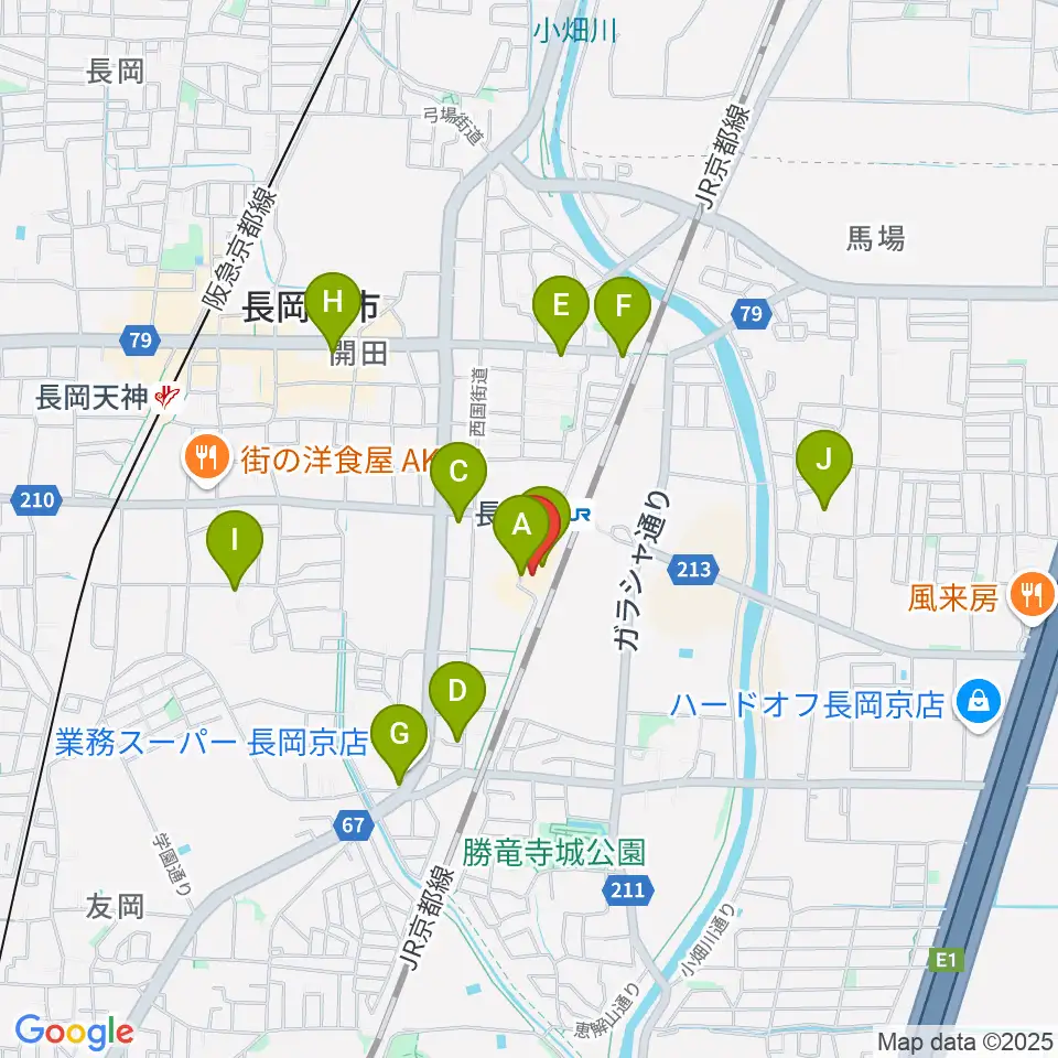 FMおとくに周辺のカフェ一覧地図