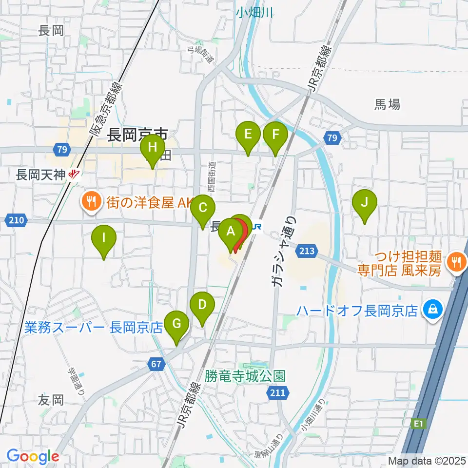 FMおとくに周辺のカフェ一覧地図