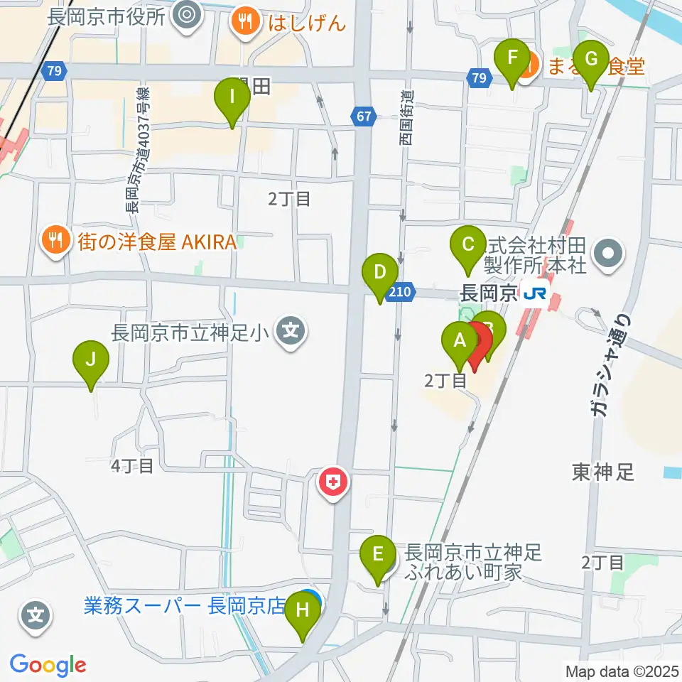 FMおとくに周辺のカフェ一覧地図