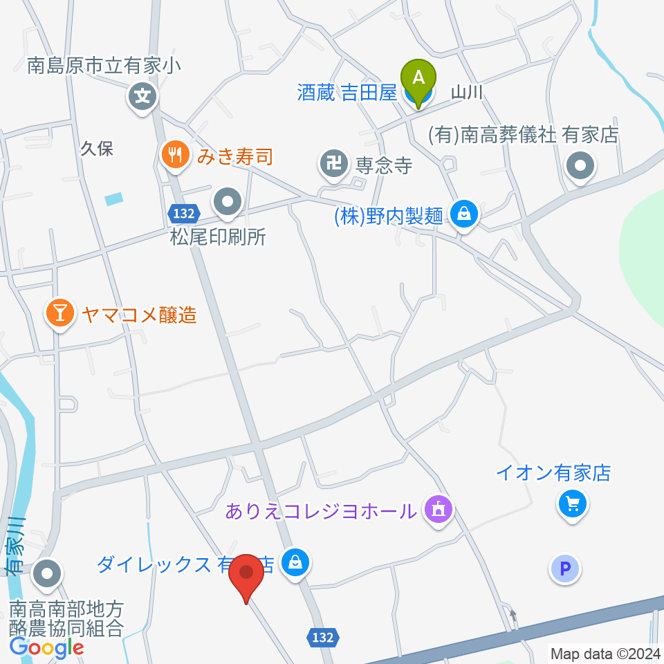 FMひまわり周辺のカフェ一覧地図