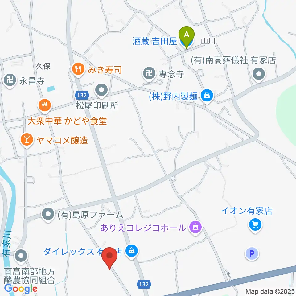 FMひまわり周辺のカフェ一覧地図