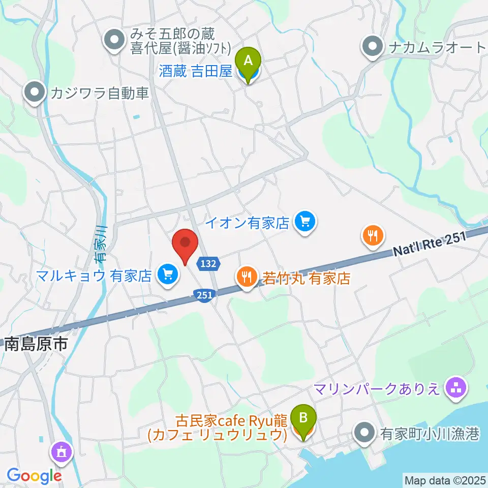FMひまわり周辺のカフェ一覧地図