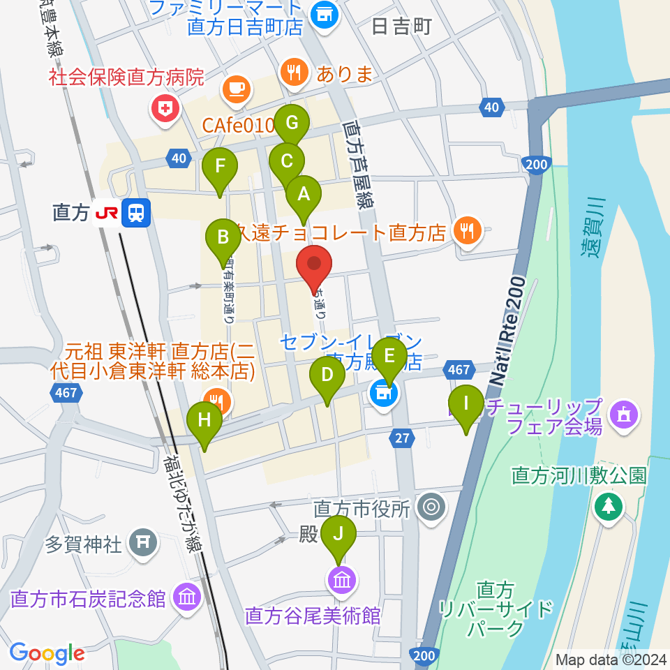 FMちょっくらじお周辺のカフェ一覧地図