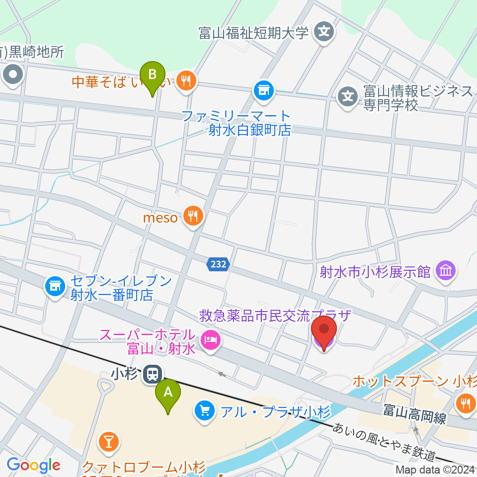 救急薬品市民交流プラザ（QQPlaza）周辺のカフェ一覧地図