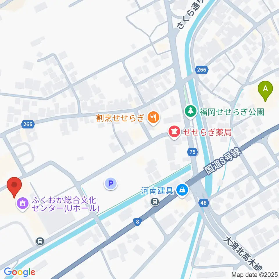 高岡市ふくおか総合文化センターＵホール周辺のカフェ一覧地図