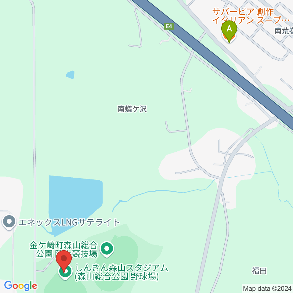 しんきん森山スタジアム（森山総合公園野球場）周辺のカフェ一覧地図