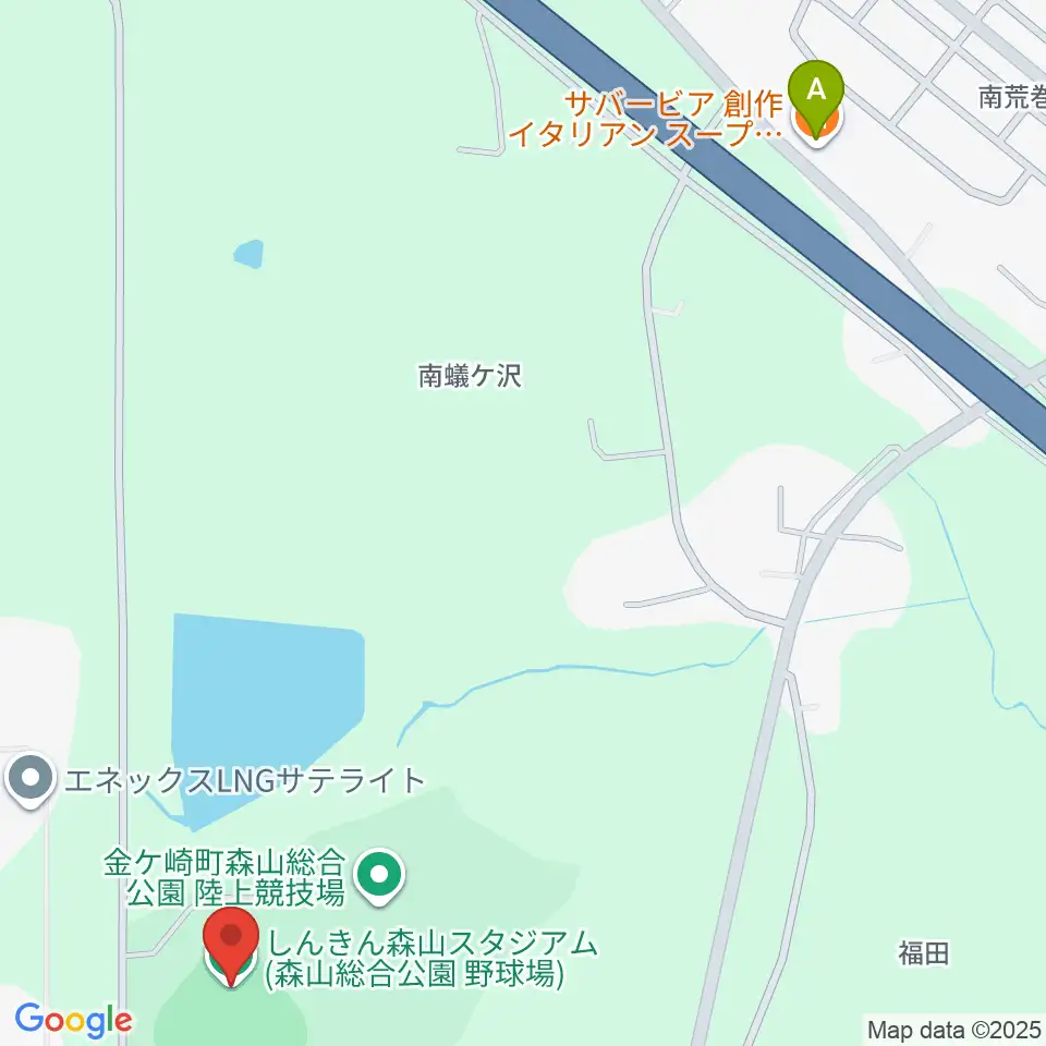 しんきん森山スタジアム周辺のカフェ一覧地図