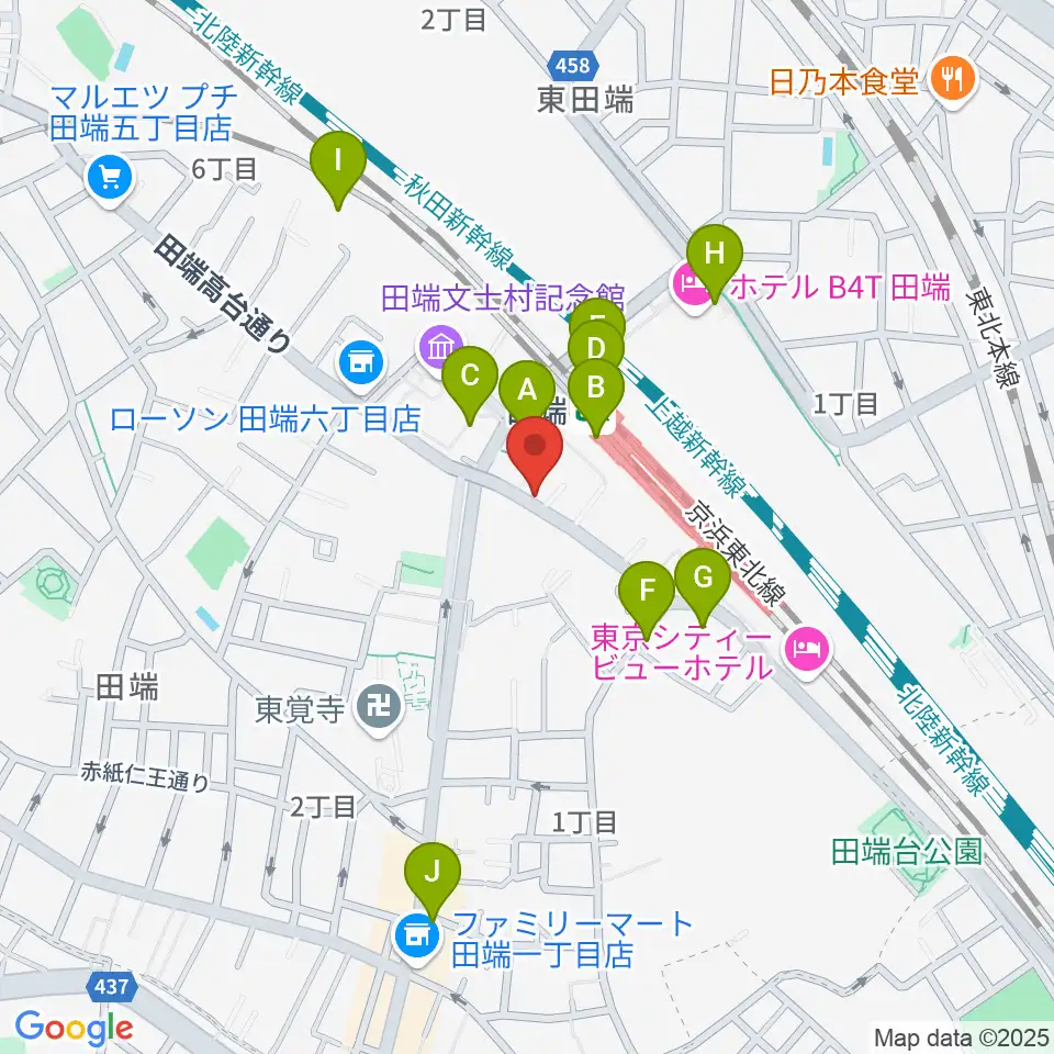 ギターリペア工房DNS周辺のカフェ一覧地図