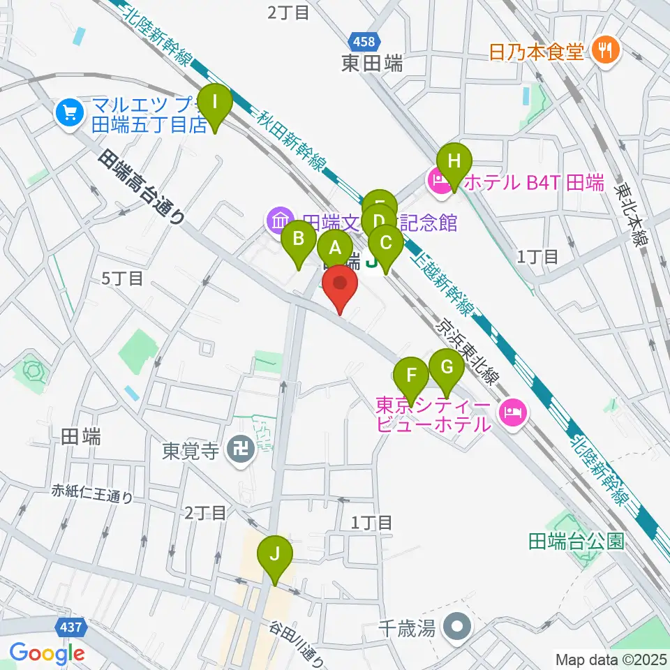 ギターリペア工房DNS周辺のカフェ一覧地図