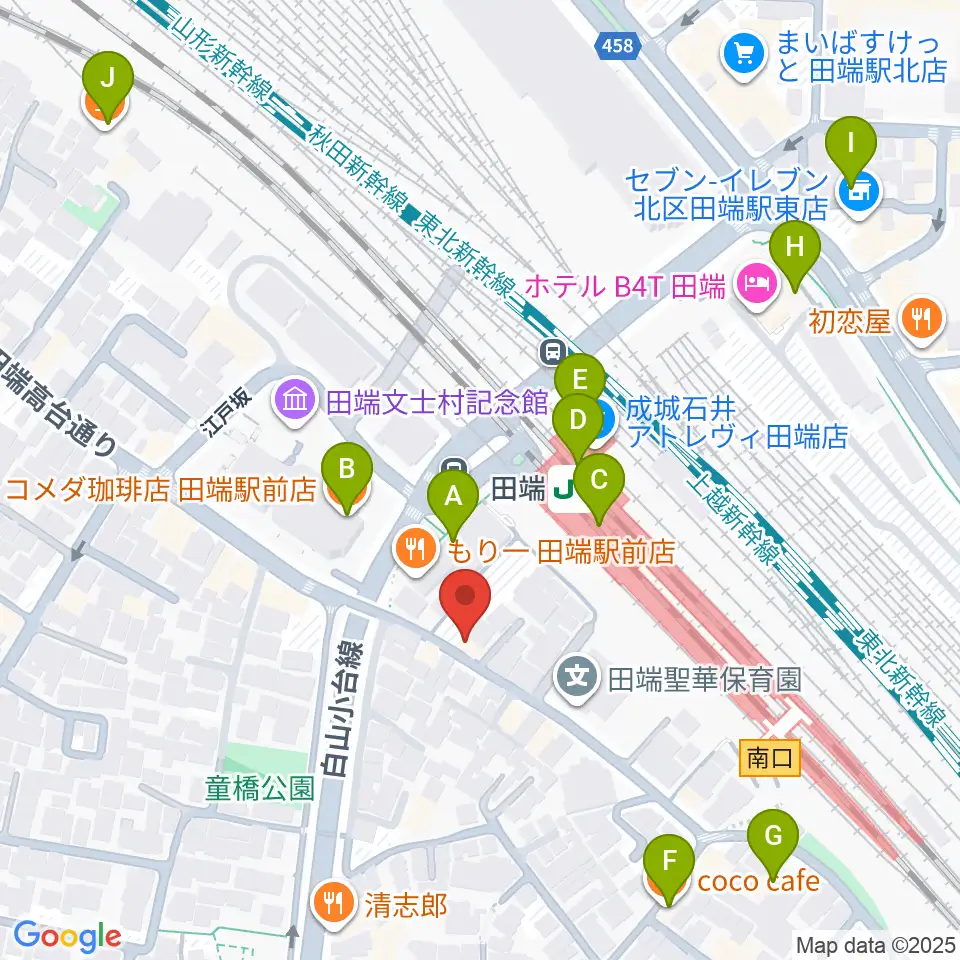 ギターリペア工房DNS周辺のカフェ一覧地図