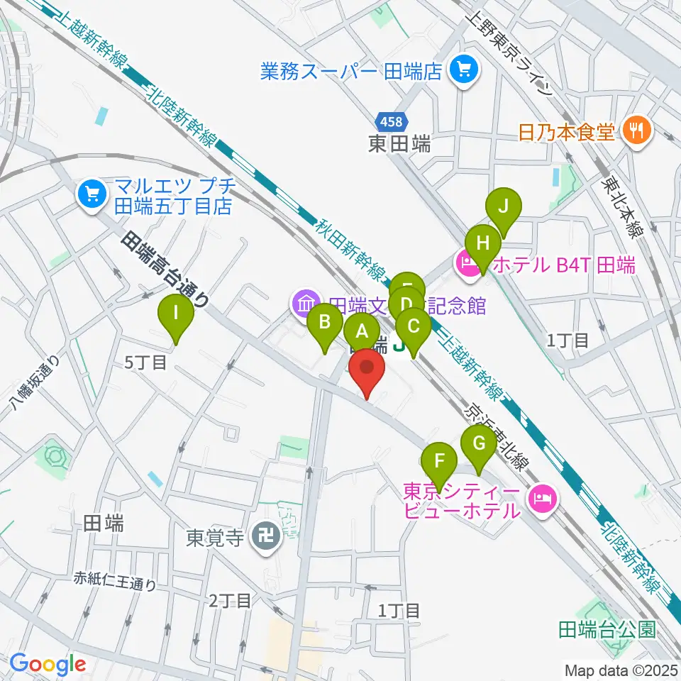 ギターリペア工房DNS周辺のカフェ一覧地図