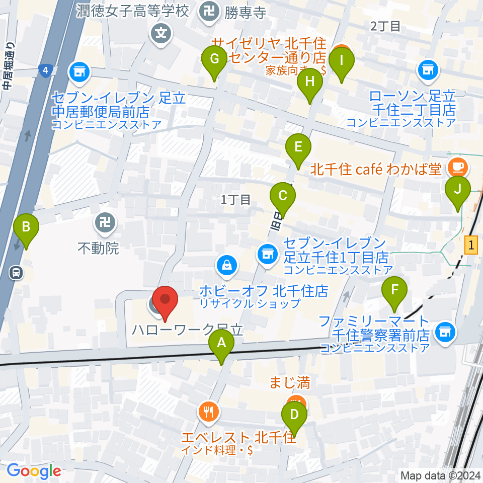 東京芸術センターホワイトスタジオ周辺のカフェ一覧地図