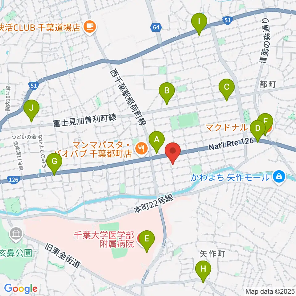 2AWスクエア周辺のカフェ一覧地図