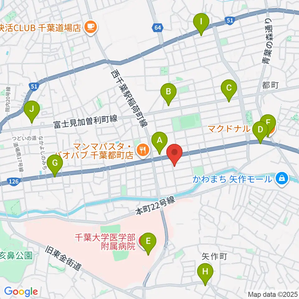 2AWスクエア周辺のカフェ一覧地図