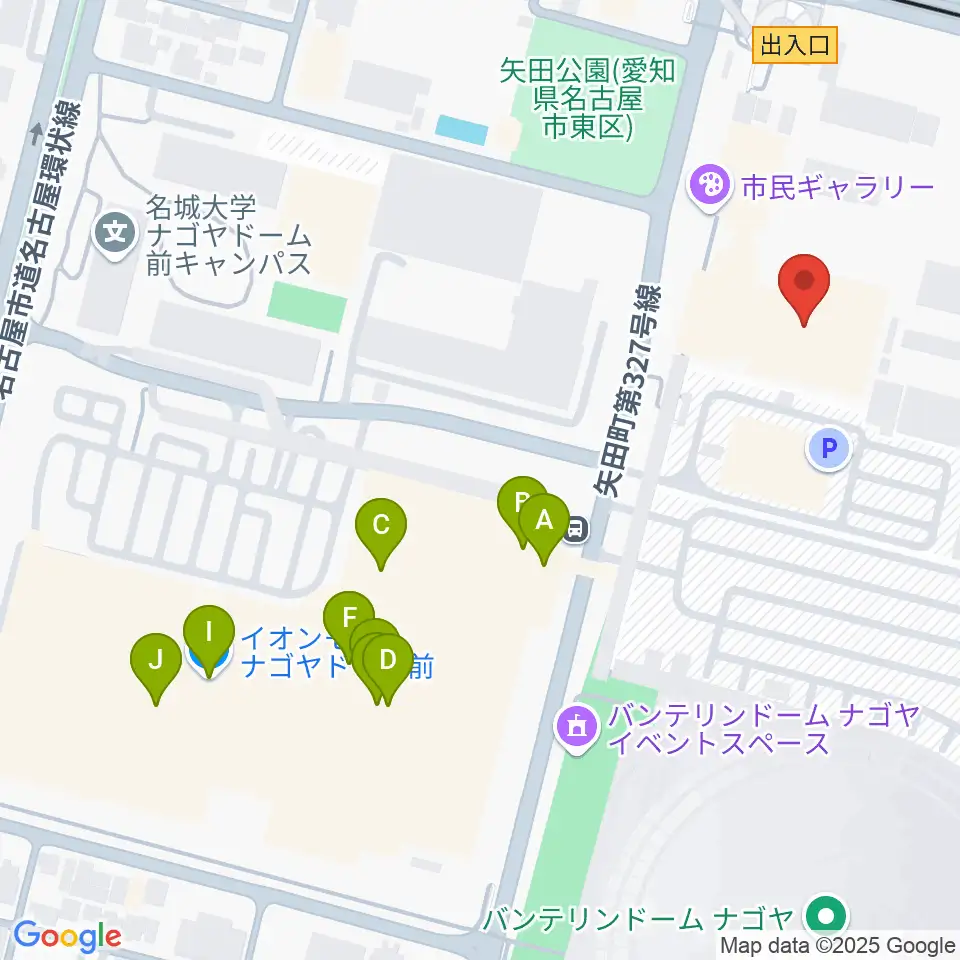 名古屋市東スポーツセンター周辺のカフェ一覧地図