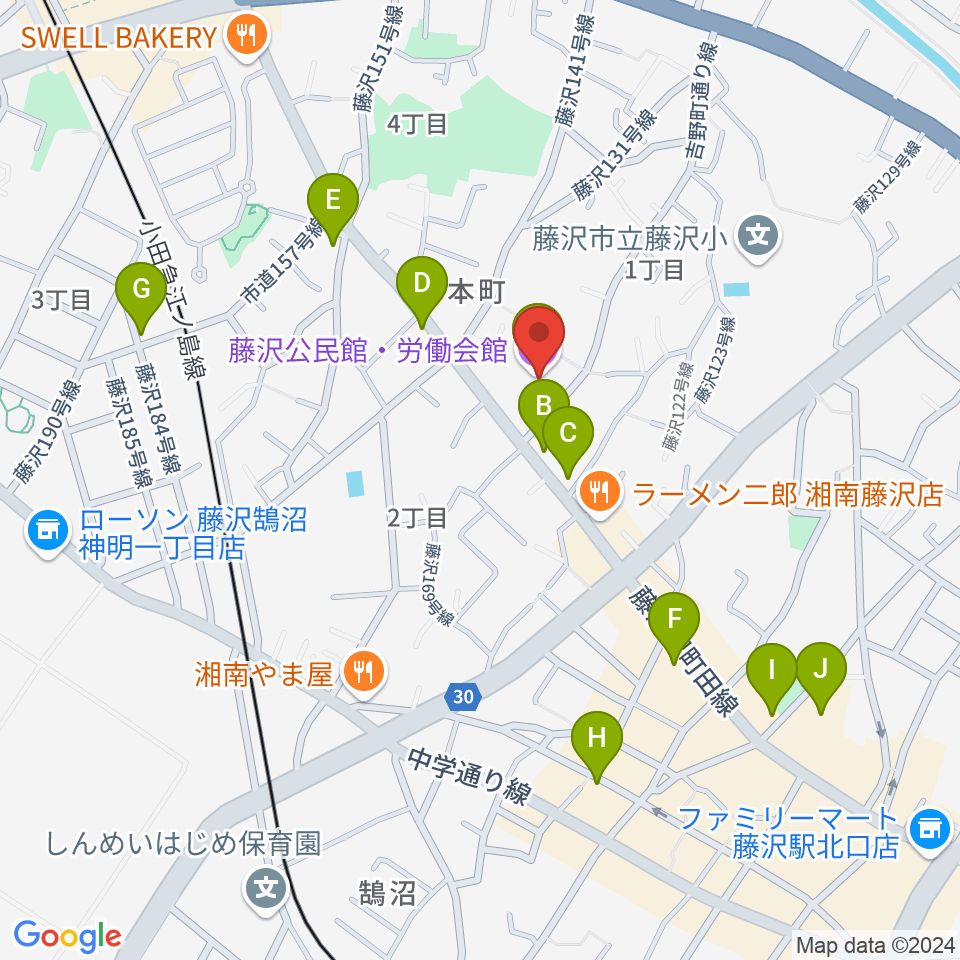 Fプレイス周辺のカフェ一覧地図