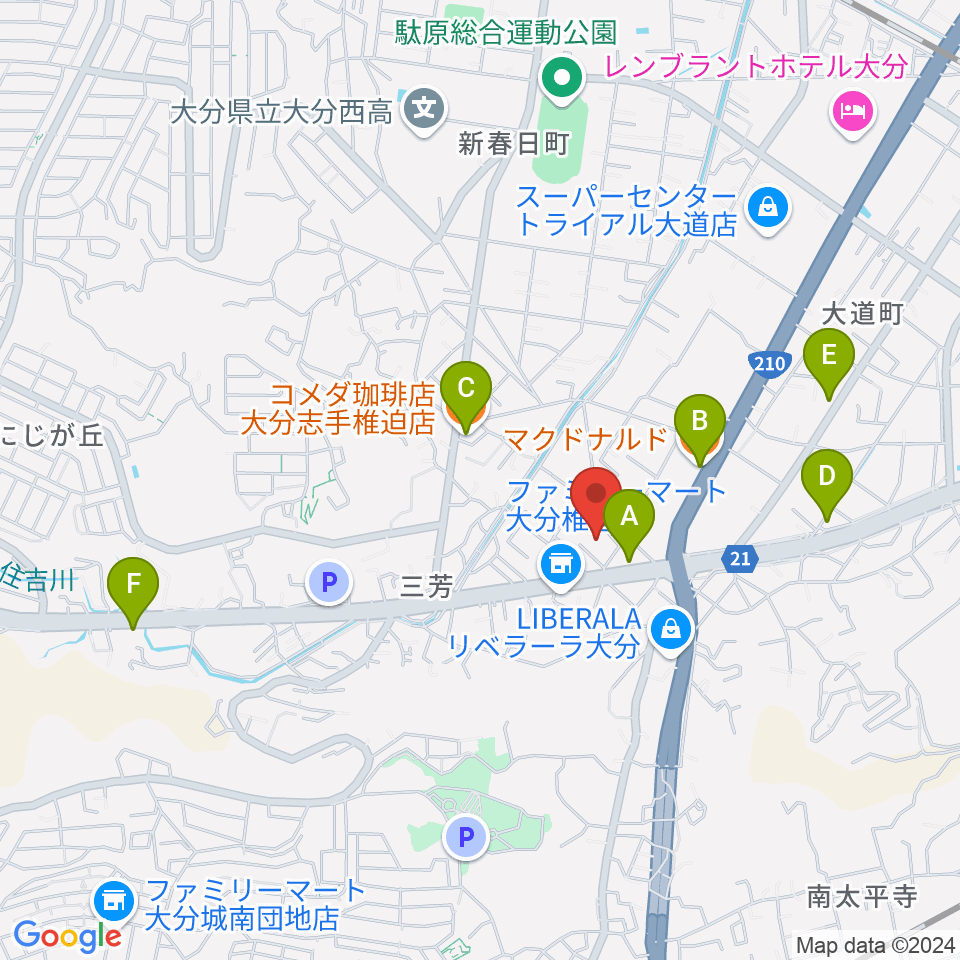 音楽教室Cafe 三月の水周辺のカフェ一覧地図