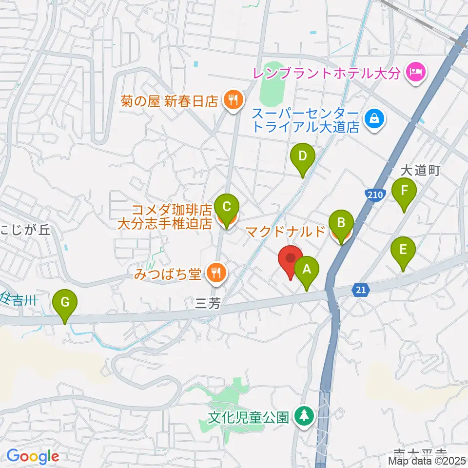 音楽教室Cafe 三月の水周辺のカフェ一覧地図