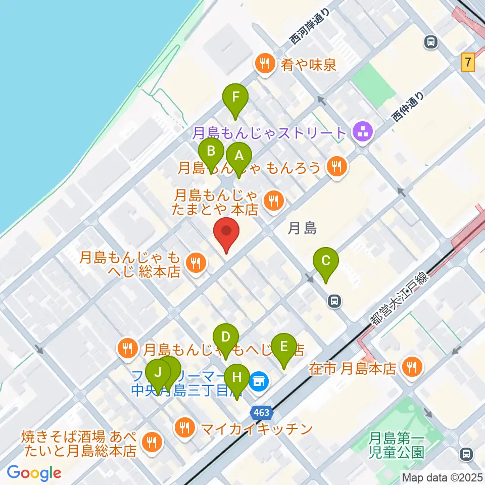 スタジオワンダーウォール周辺のカフェ一覧地図