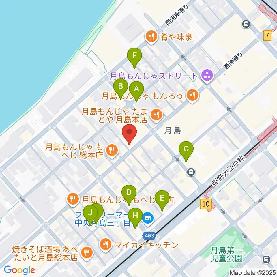 スタジオワンダーウォール周辺のカフェ一覧地図