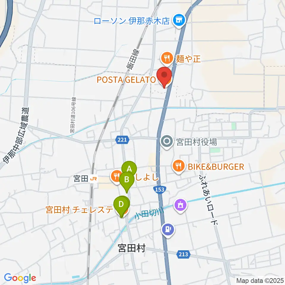 テガミスタジオ周辺のカフェ一覧地図