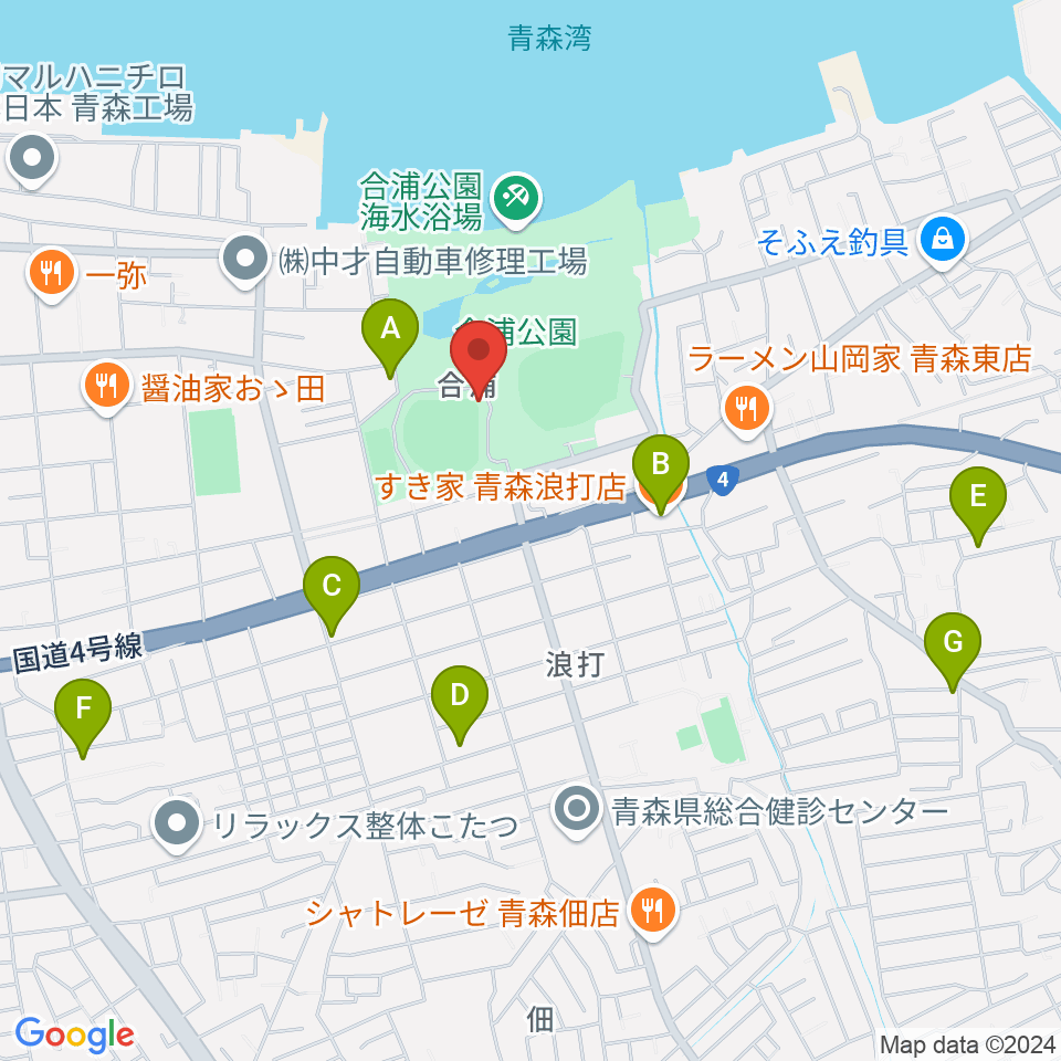 ダイシンベースボールスタジアム周辺のカフェ一覧地図