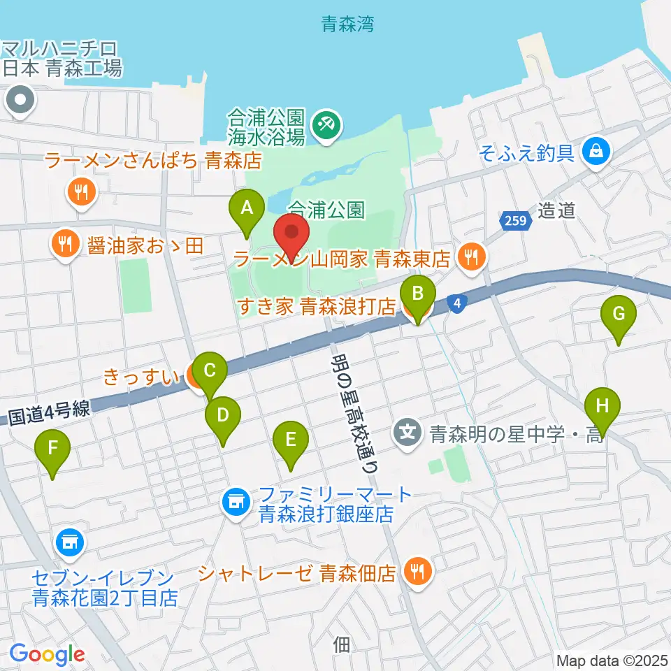 ダイシンベースボールスタジアム周辺のカフェ一覧地図