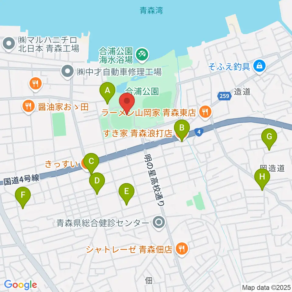 ダイシンベースボールスタジアム周辺のカフェ一覧地図