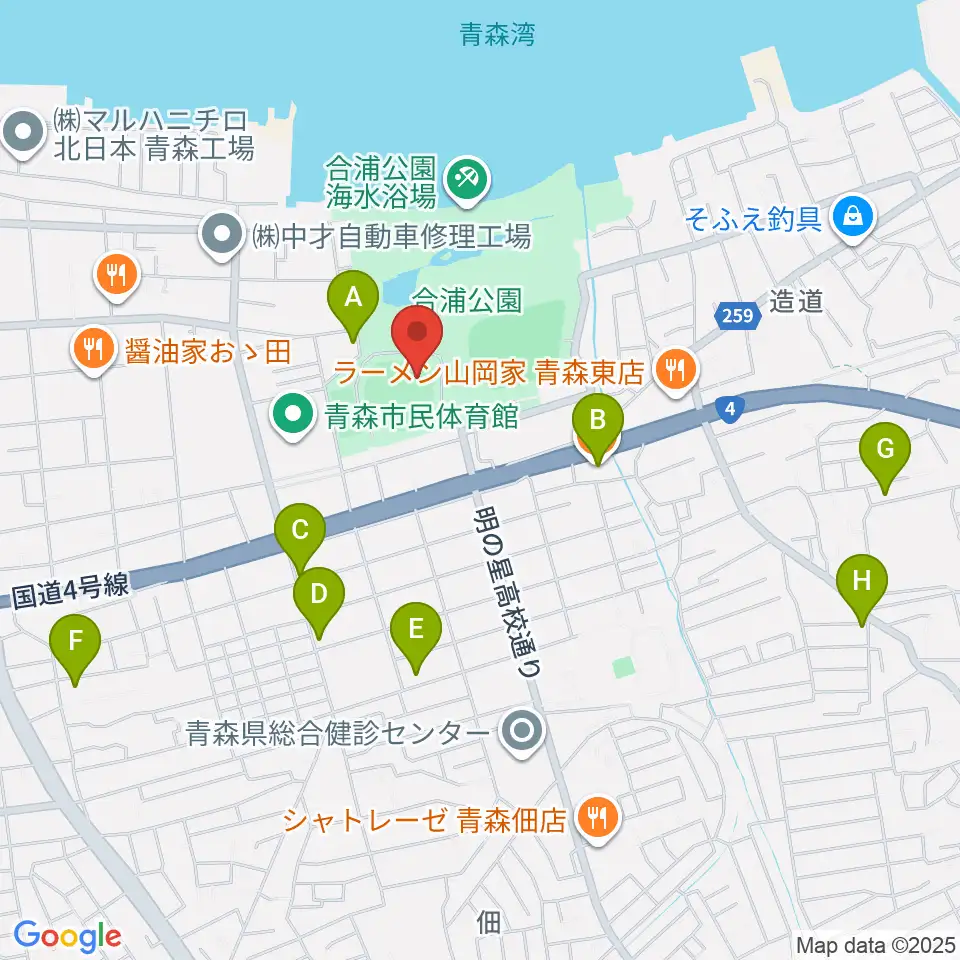 ダイシンベースボールスタジアム周辺のカフェ一覧地図