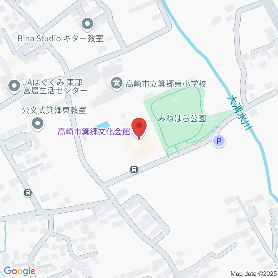箕郷文化会館周辺のカフェ一覧地図