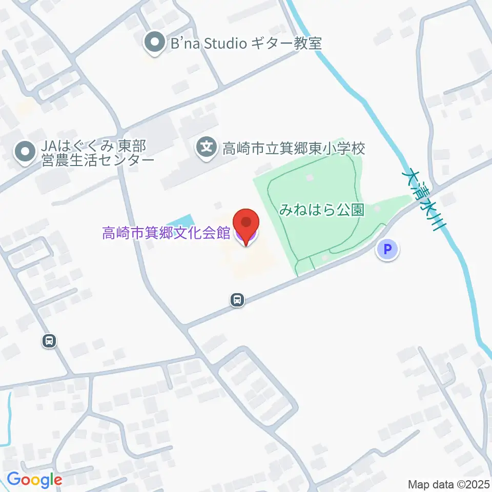 高崎市箕郷文化会館周辺のカフェ一覧地図