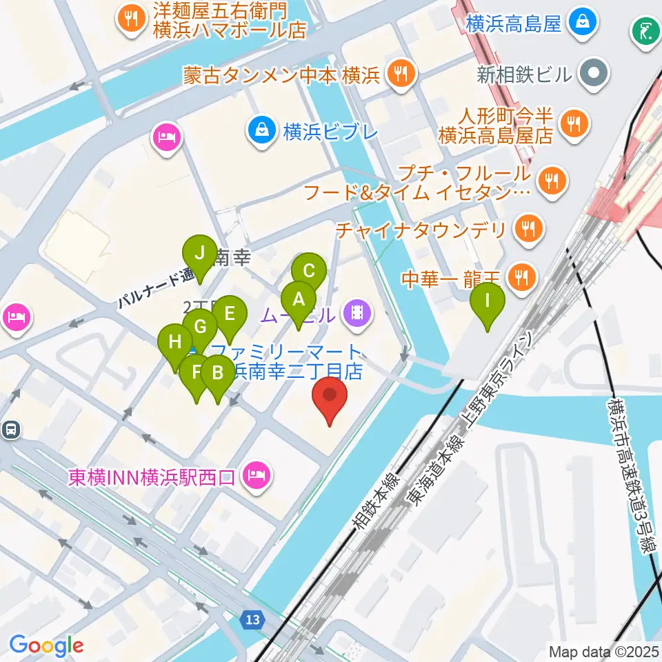 1000 CLUB周辺のカフェ一覧地図