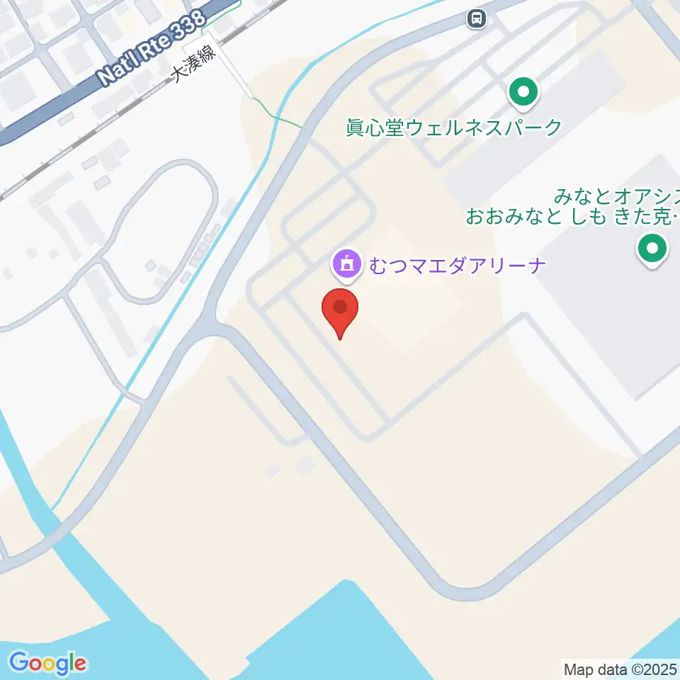 むつマエダアリーナ周辺のカフェ一覧地図