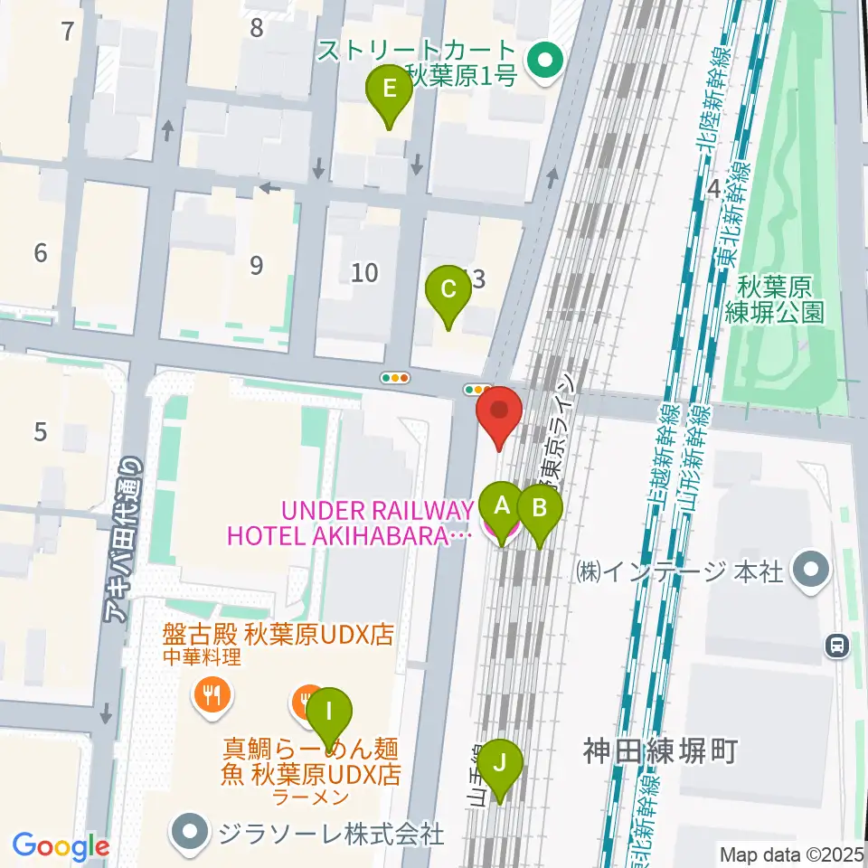 TAIKO-LAB 秋葉原周辺のカフェ一覧地図