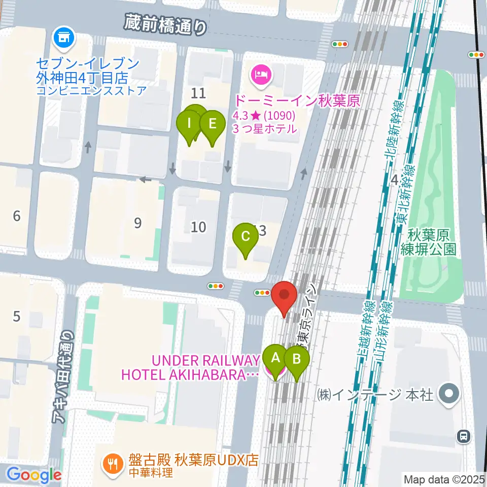 TAIKO-LAB秋葉原周辺のカフェ一覧地図
