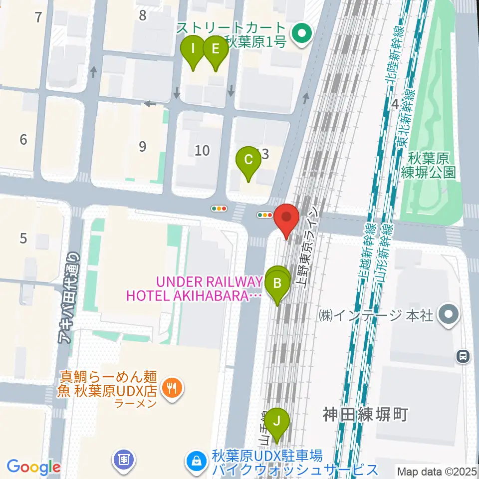 TAIKO-LAB秋葉原周辺のカフェ一覧地図