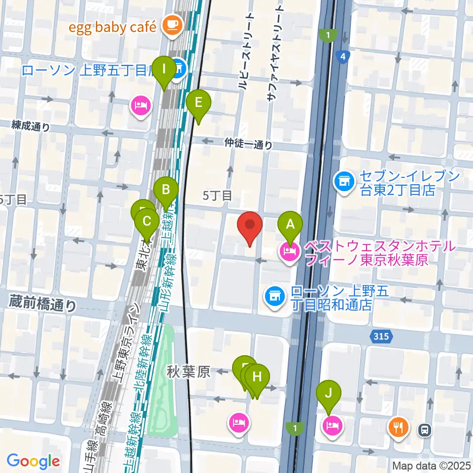 和の音交流館周辺のカフェ一覧地図