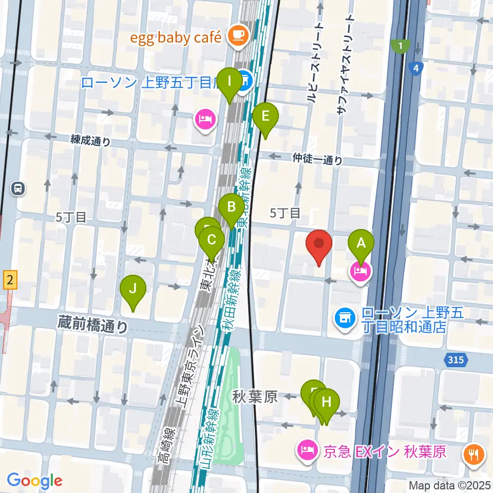 和の音交流館周辺のカフェ一覧地図