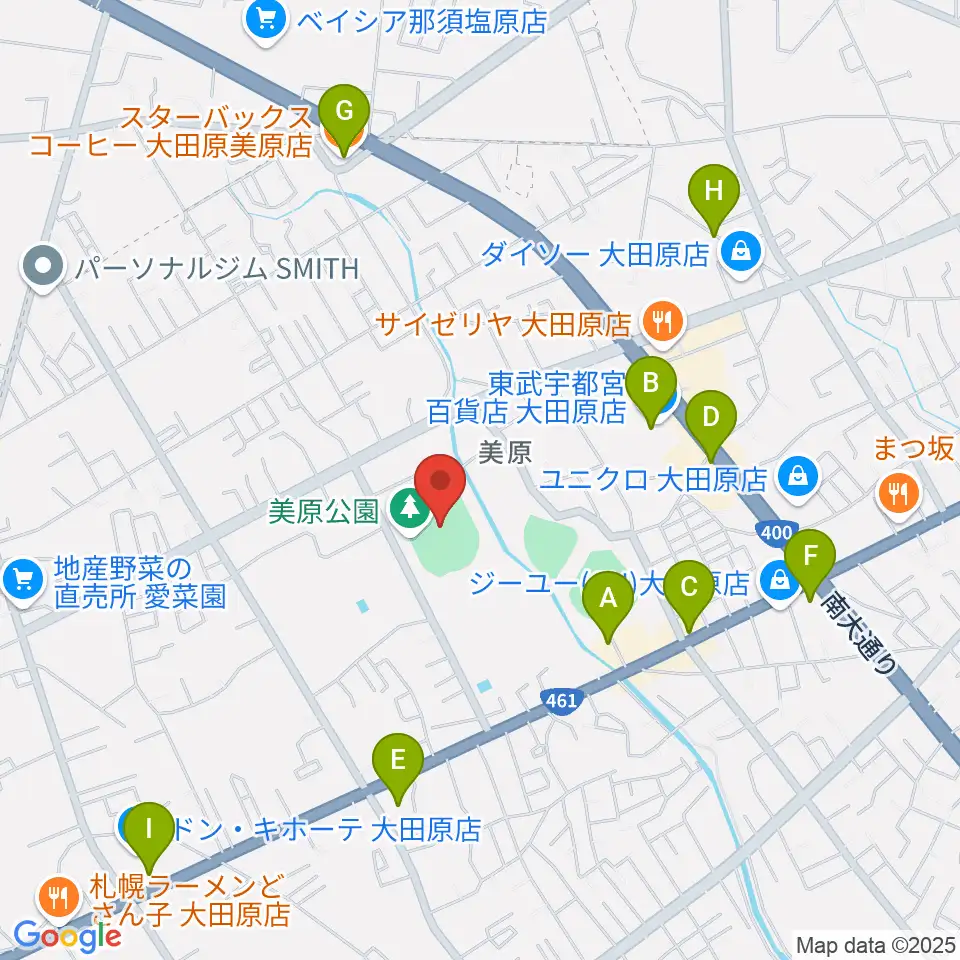 DI STADIUM周辺のカフェ一覧地図