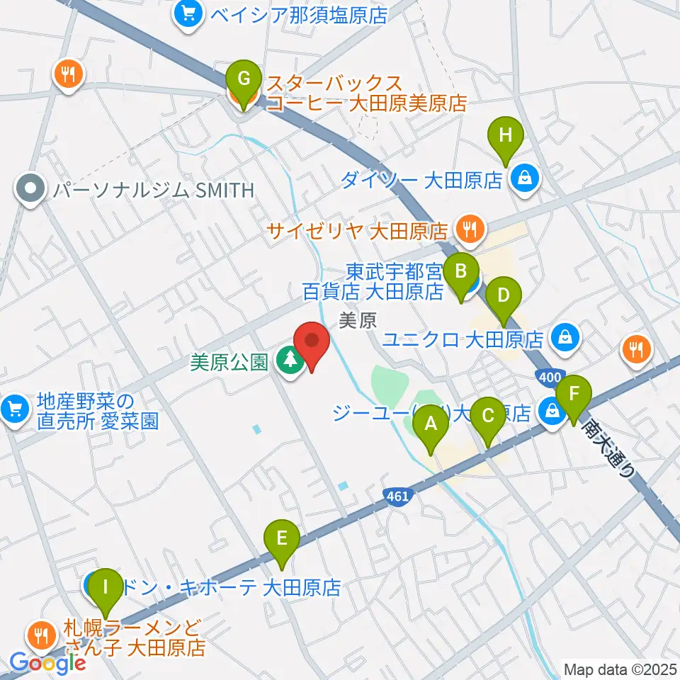 DI STADIUM周辺のカフェ一覧地図