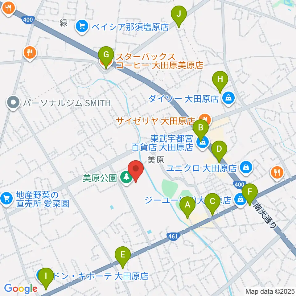 DI STADIUM周辺のカフェ一覧地図