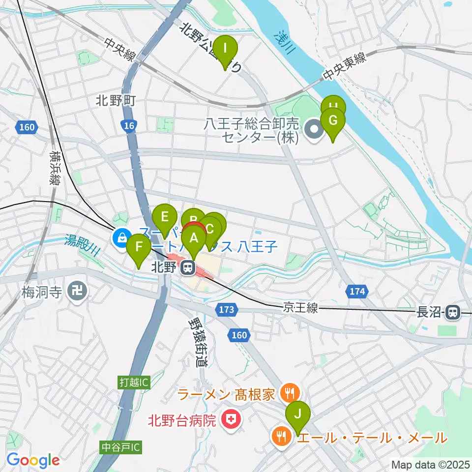 スタジオ・ラクスタ周辺のカフェ一覧地図