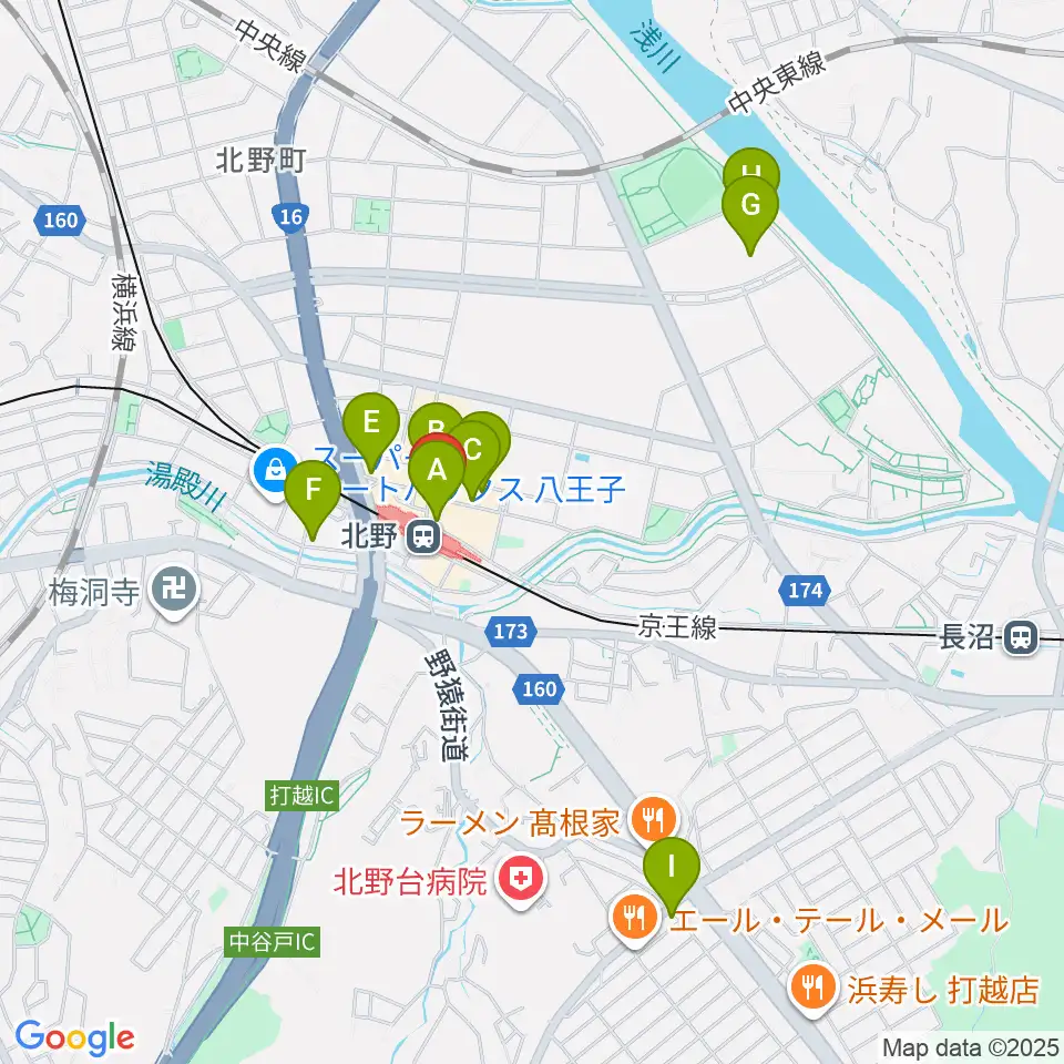 スタジオ・ラクスタ周辺のカフェ一覧地図
