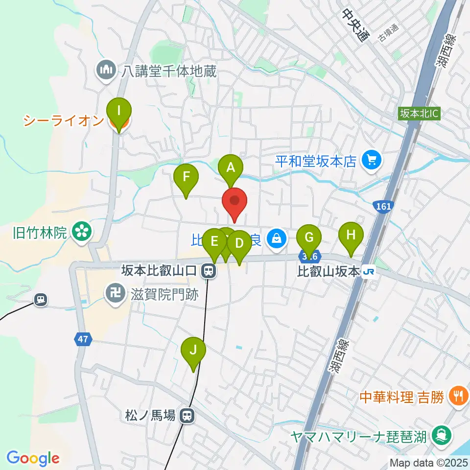 ラプリマ音楽教室周辺のカフェ一覧地図