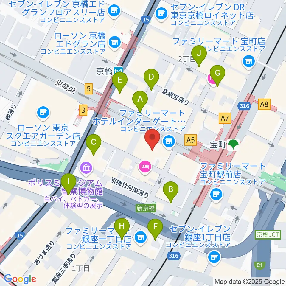 国立映画アーカイブ周辺のカフェ一覧地図