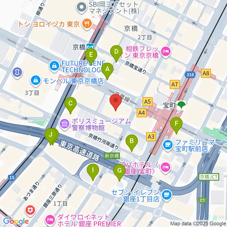 国立映画アーカイブ周辺のカフェ一覧地図