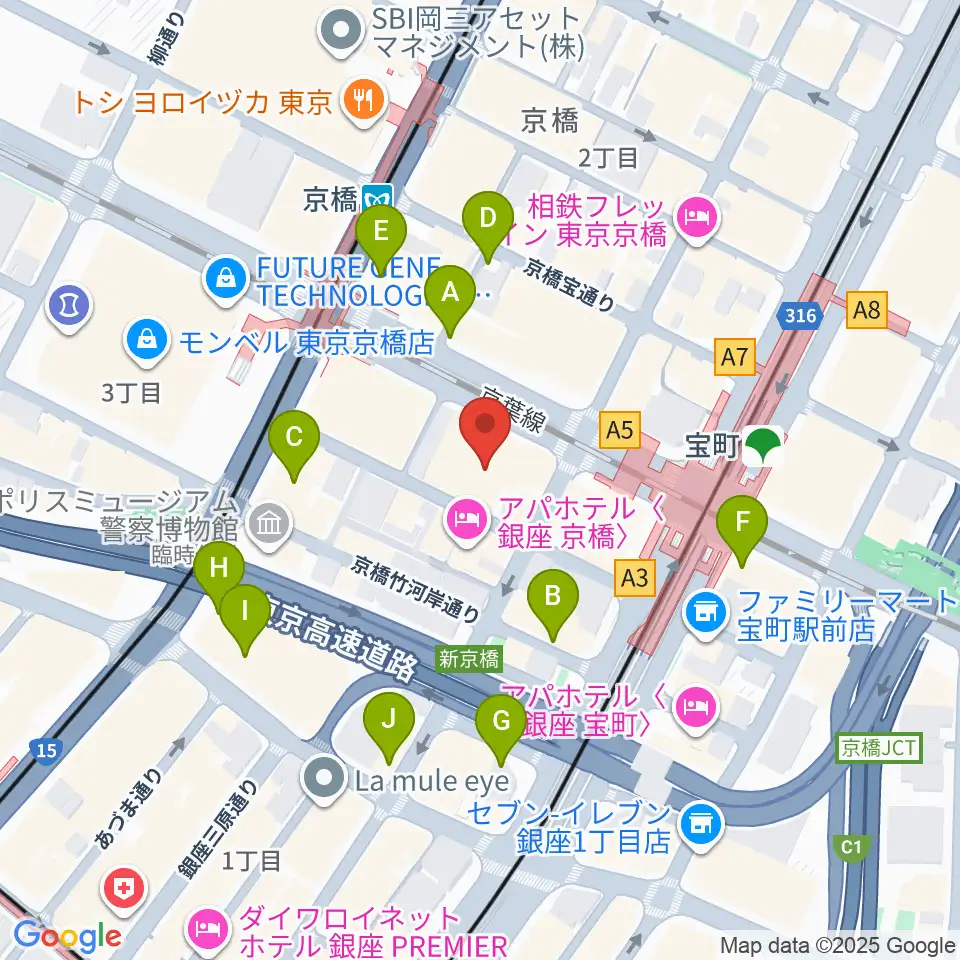国立映画アーカイブ周辺のカフェ一覧地図